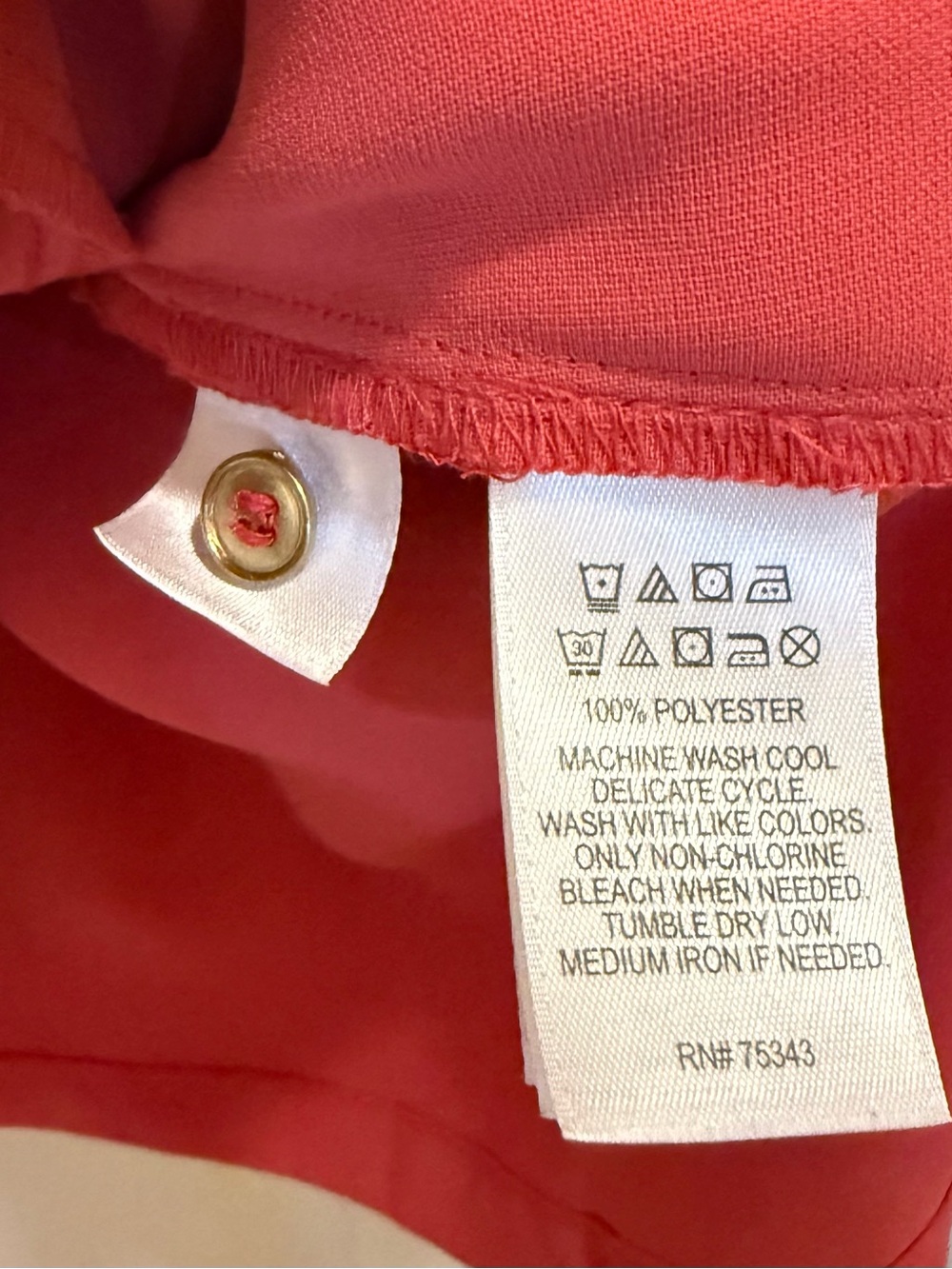 Cynthia Rowley Coral Pink Shift Dress Size 10 Drop Waist Pockets Short Sleeve - Picture 5 of 6